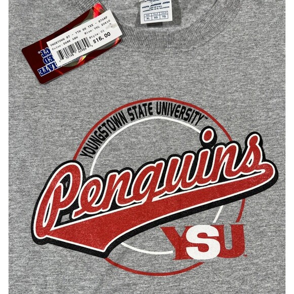 Delta Youngstown State University Penguins Tee YSU Kids Youth XL Y2K Vintage NWT - Picture 2 of 5